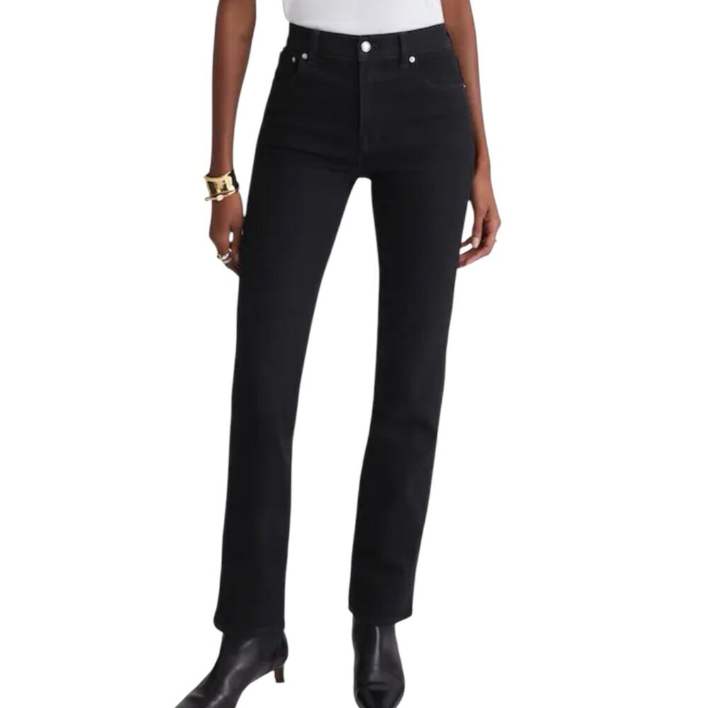 NWT Madewell The Longline Straight Jeans Women’s Size 30 Petite Black Frost